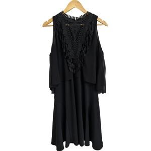 Kobi Halperin yoselin mini overlay fringe sleeveless dress size Medium